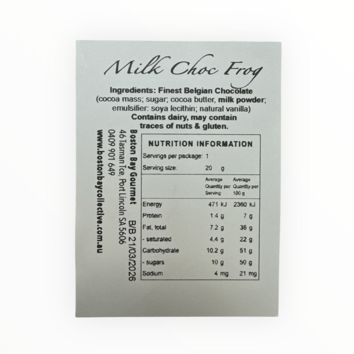 Plain Milk Choc Frog | 20g