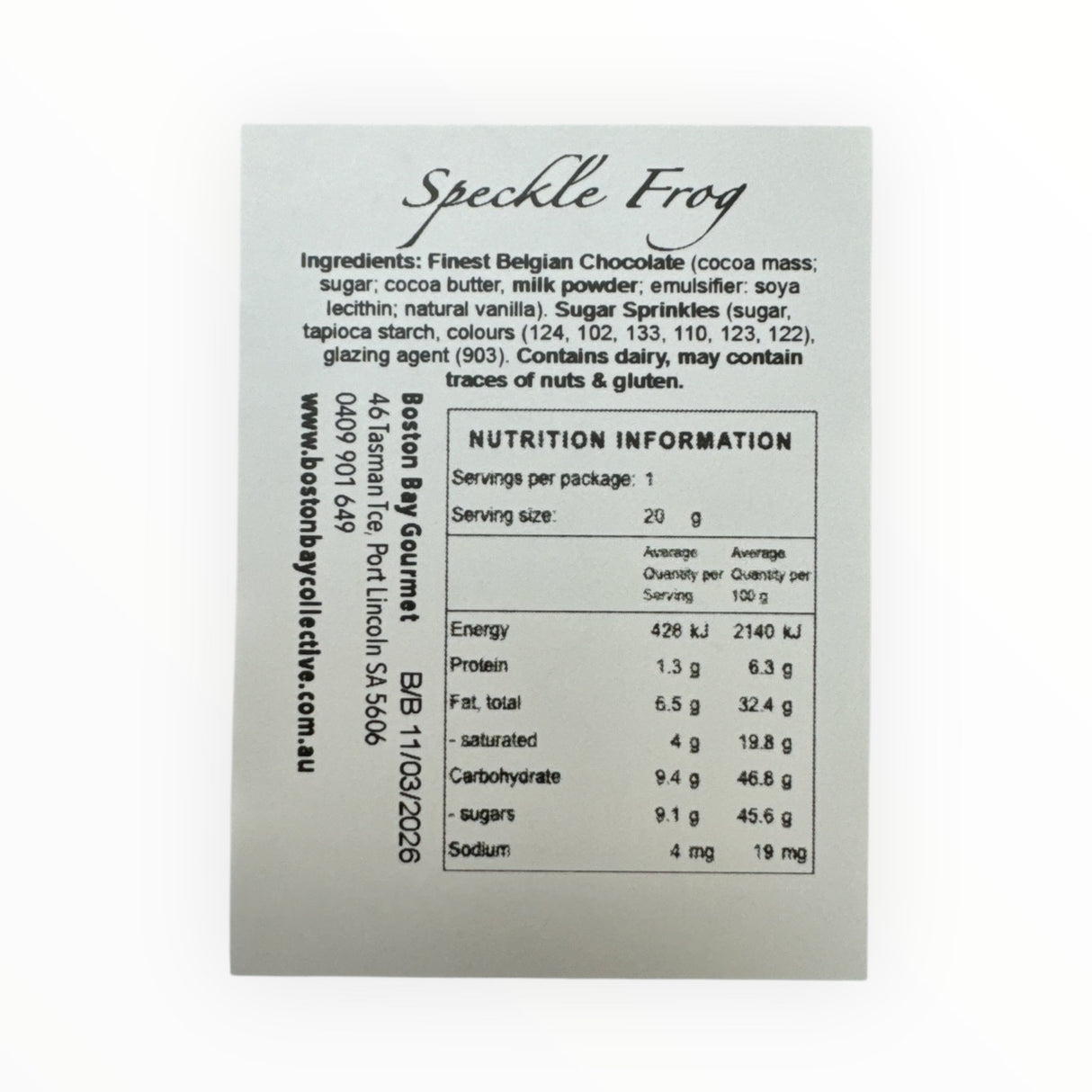 Milk Choc Speckle Frog | 25g